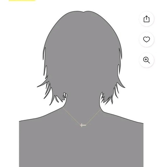 925 Sterling Silver 14k Gold Plated Crystal Cross Pendant Necklace - Picture 6 of 6